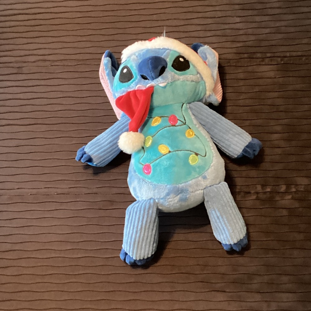 Disney Blue Scentsy buddy Plush with Santa Hat